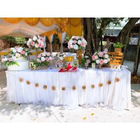 Mẫu bàn gallery đám cưới handmade giá rẻ, lung linh ấn tượng